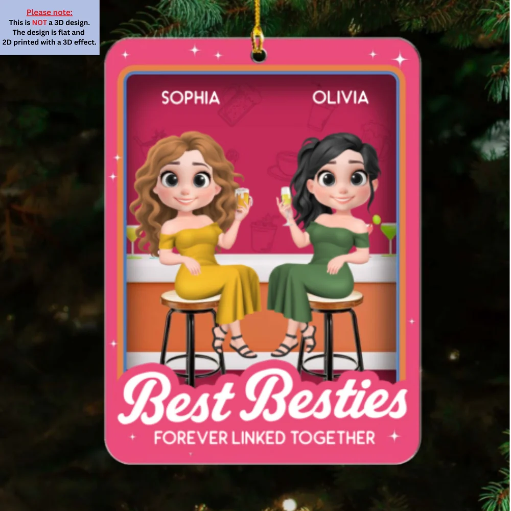 Together Through Every Dumb Decision - Personalized Custom 3D Effect Acrylic Ornament - Image 6