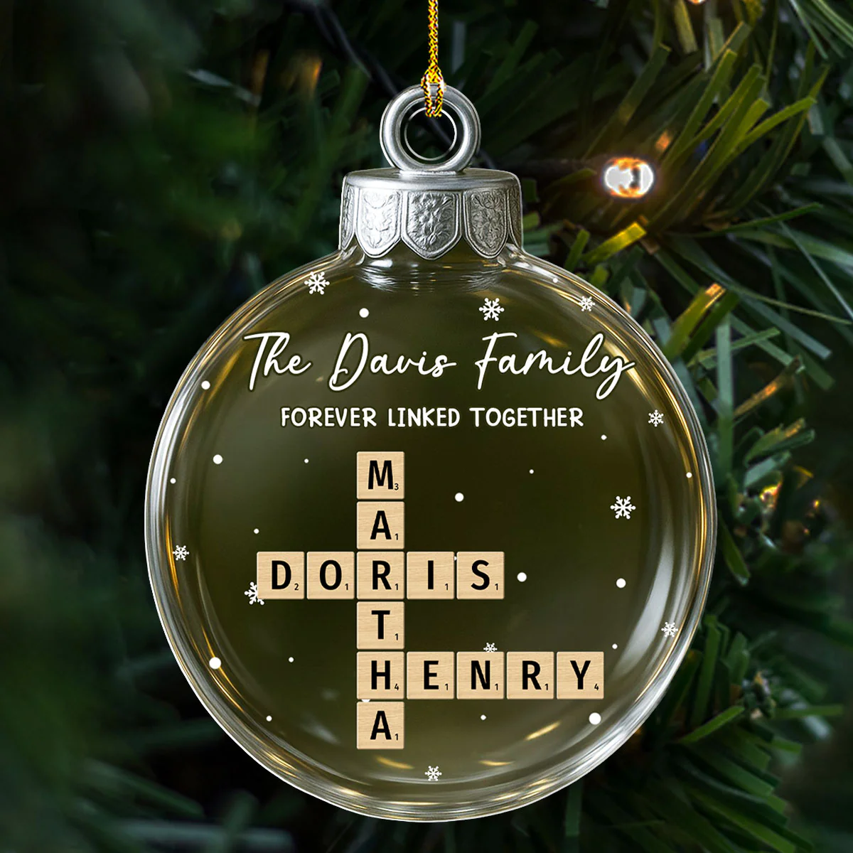Together Through The Same Roots - Personalized Custom 3D Effect Acrylic Ornament - Image 3