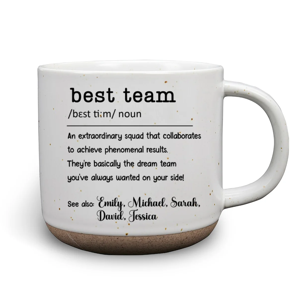 Together We Are A Team - Personalized Custom Pottery Mug - Image 7