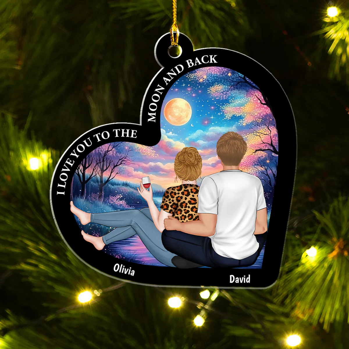 Together We Build A Life We Love - Personalized Custom Acrylic Ornament - Image 4