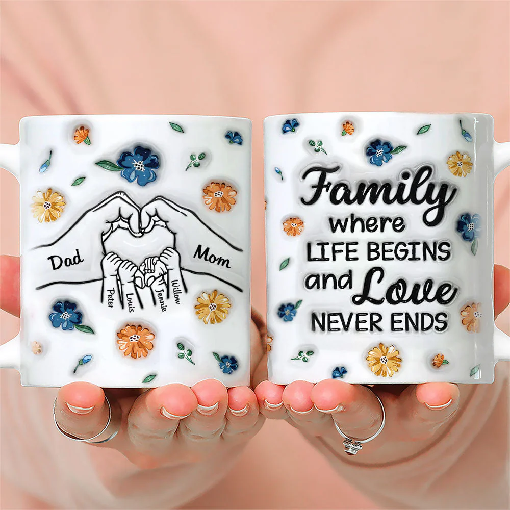 Together We Make A Family - Personalized Custom 3D Inflated Effect Mug - Image 2