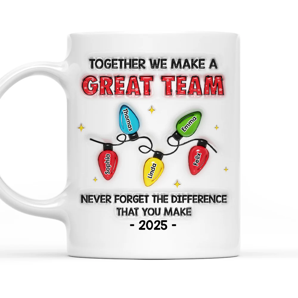 Together We Make The Difference - Personalized Custom 3D Inflated Effect Mug