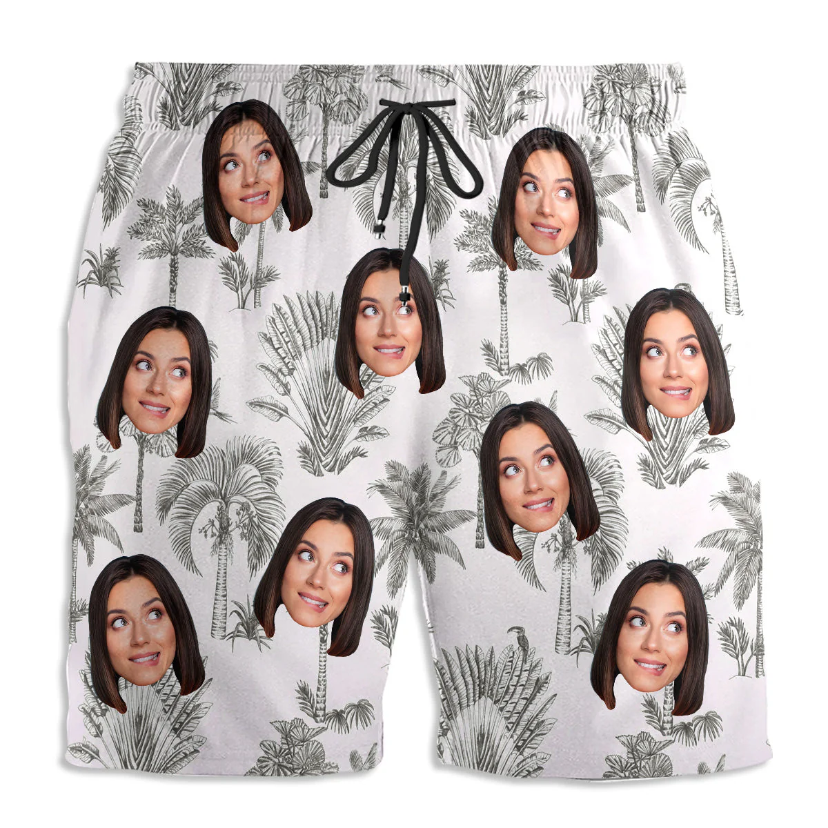Toile De Jouy Style - Personalized Custom Beach Shorts - Image 4