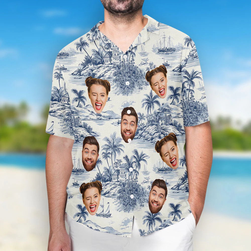 Toile De Jouy Style - Personalized Custom Hawaiian Shirt - Image 2