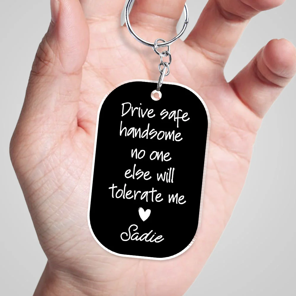 Tolerate Me - Personalized Custom Acrylic Keychain - Image 4