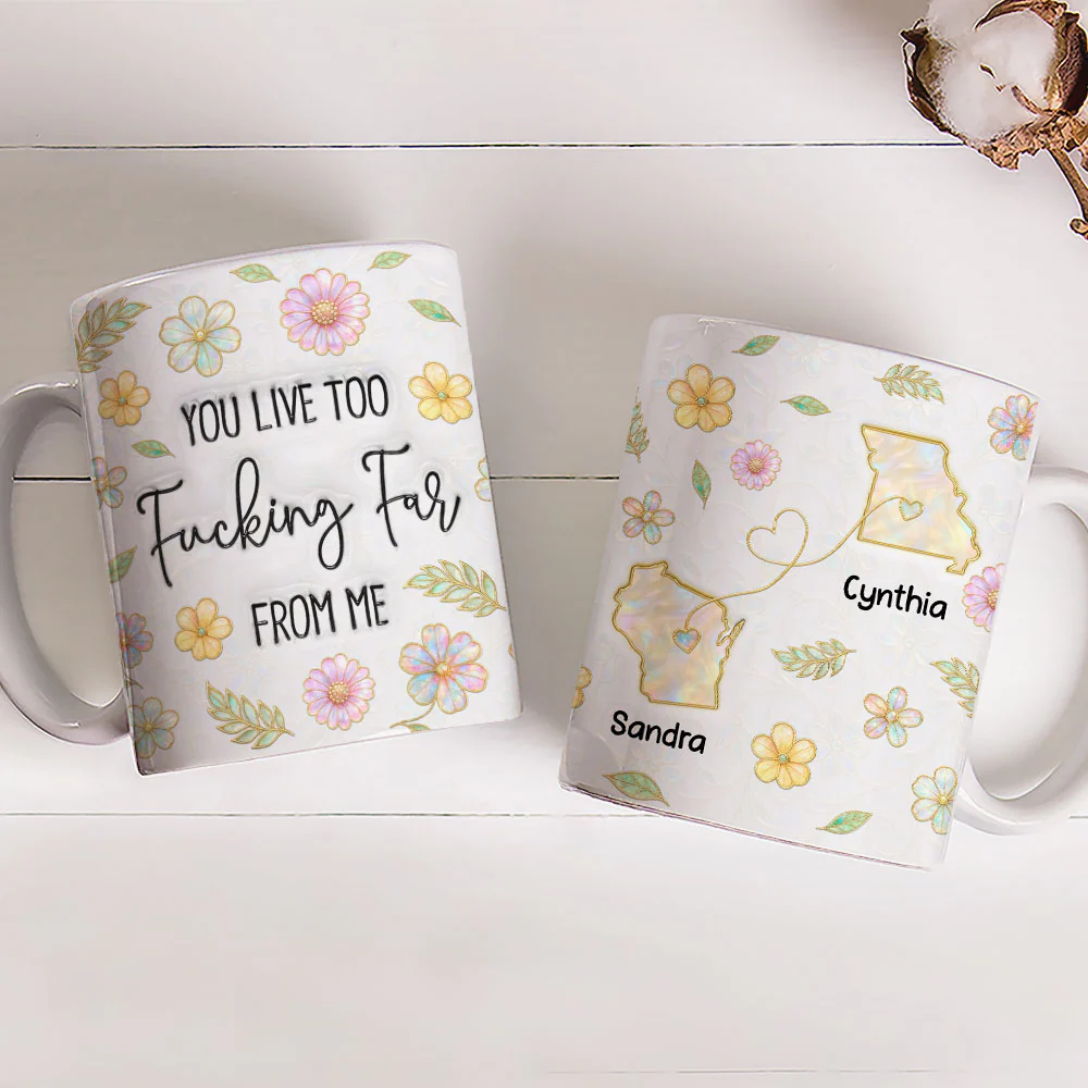 Too Many Miles Between Us - Personalized Custom 3D Inflated Effect Coffee Mug - Image 2