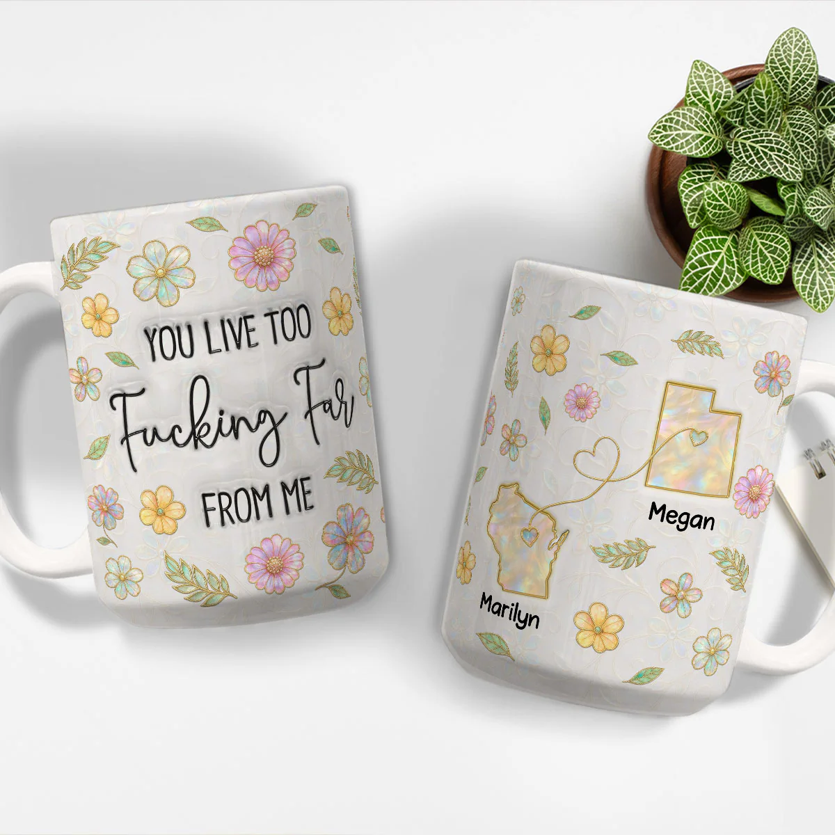 Too Many Miles Between Us - Personalized Custom 3D Inflated Effect Coffee Mug - Image 5