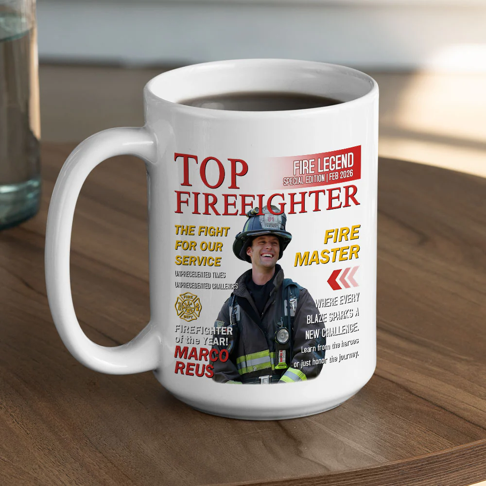 Top Firefighter - Personalized Custom Coffee Mug - Image 4