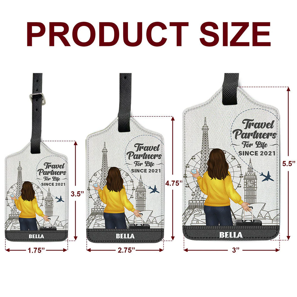 Traveling Couple - Gift For Traveling Lovers - Personalized Luggage Tag - Image 6
