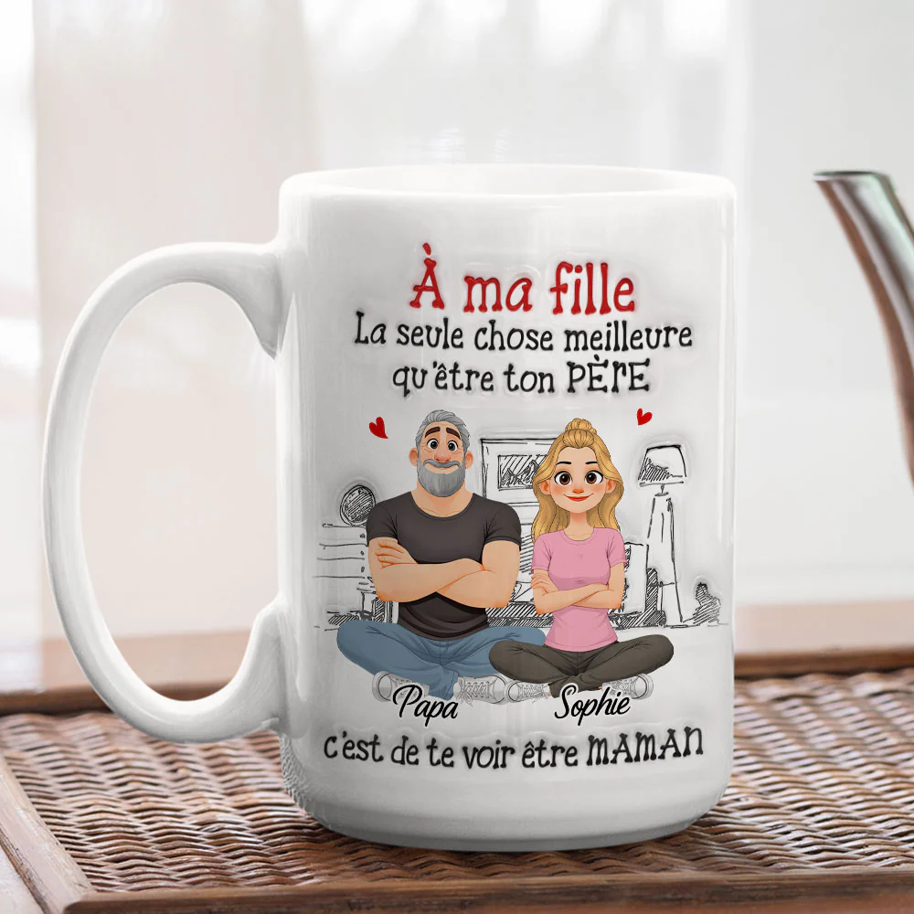 Être Ton Père - Mug Personnalisé avec Effet 3D Gonflé - Image 5