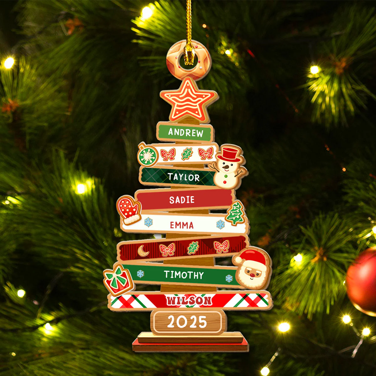 Tree Of Us - Personalized Custom Wood Ornament - Image 4