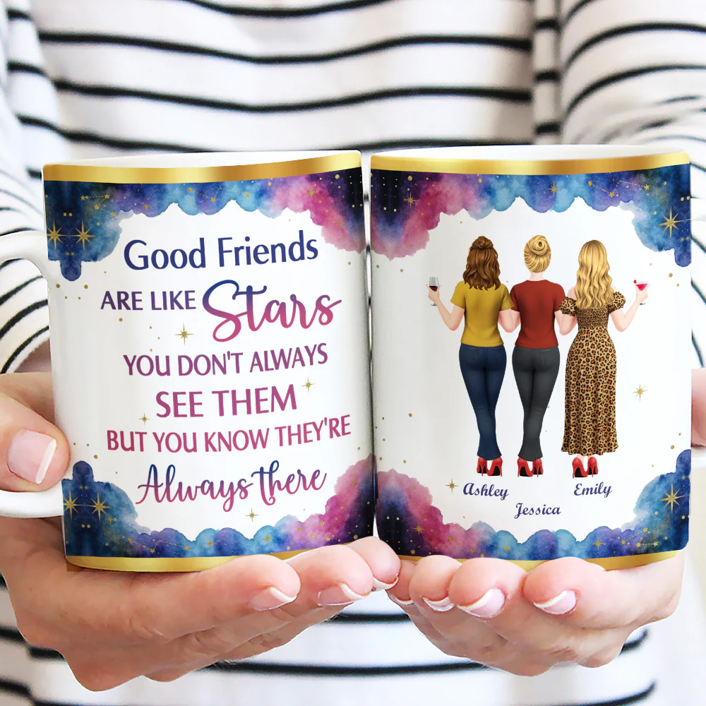 True Friends Never Disappear - Personalized Custom Coffee Mug - Image 2