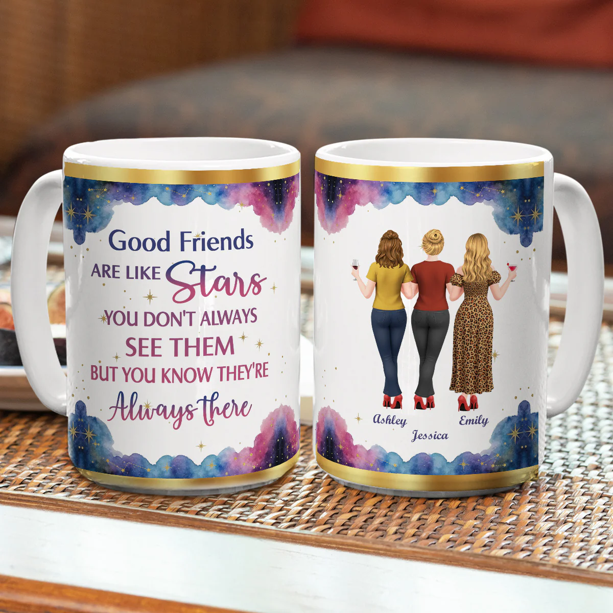 True Friends Never Disappear - Personalized Custom Coffee Mug - Image 4