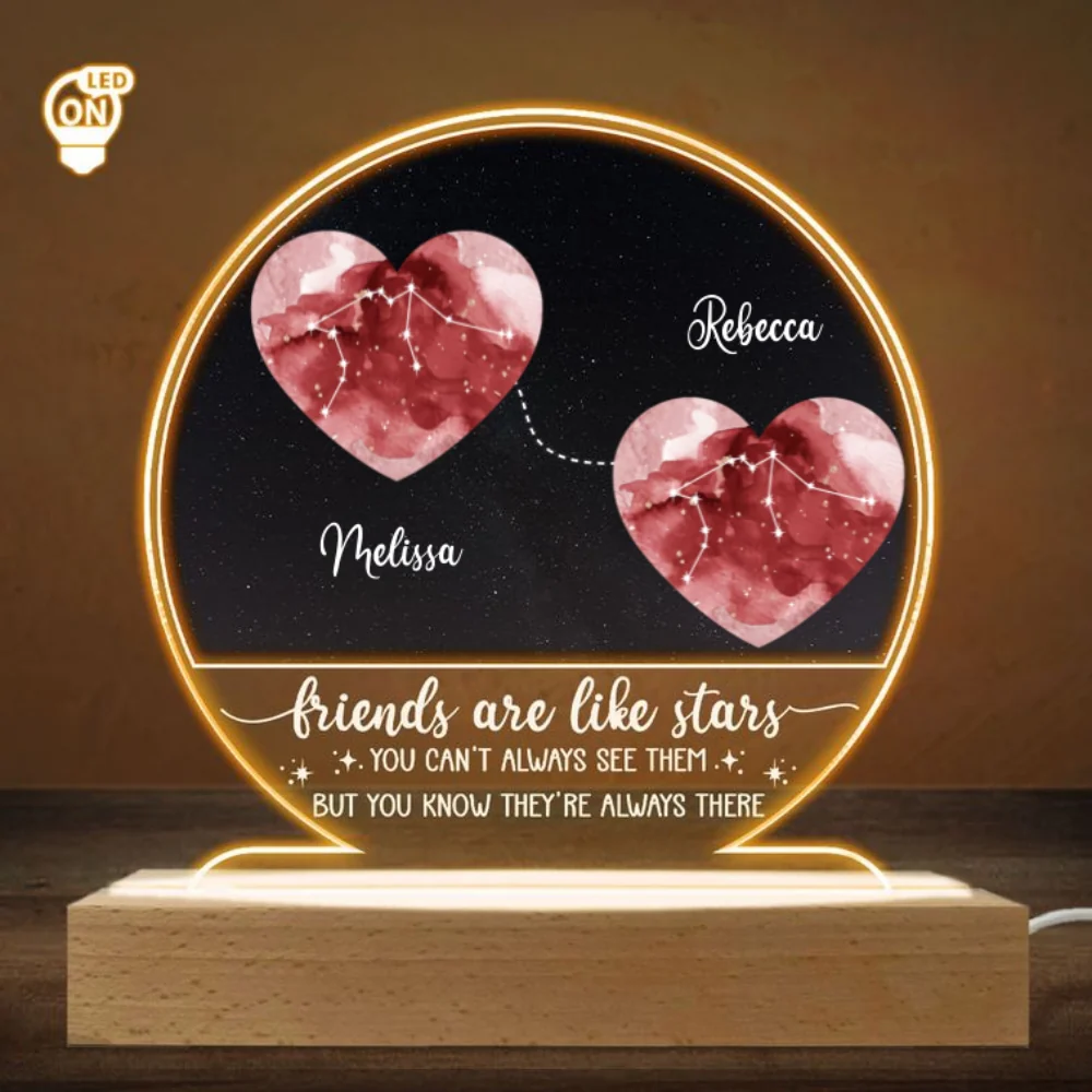 True Friends Never Fade Away - Personalized Custom LED Light - Image 8