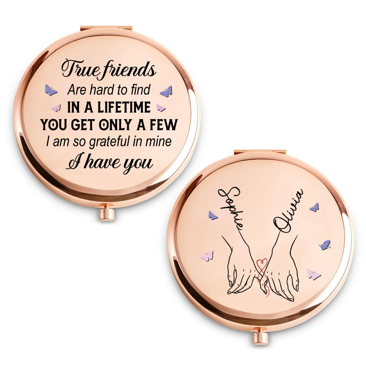 True Friends - Personalized Custom Compact Mirror - Image 6