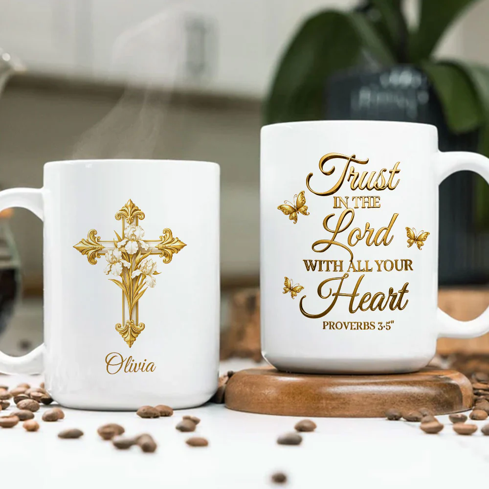 Trust In The Lord - Personalized Custom Coffee Mug - Image 4