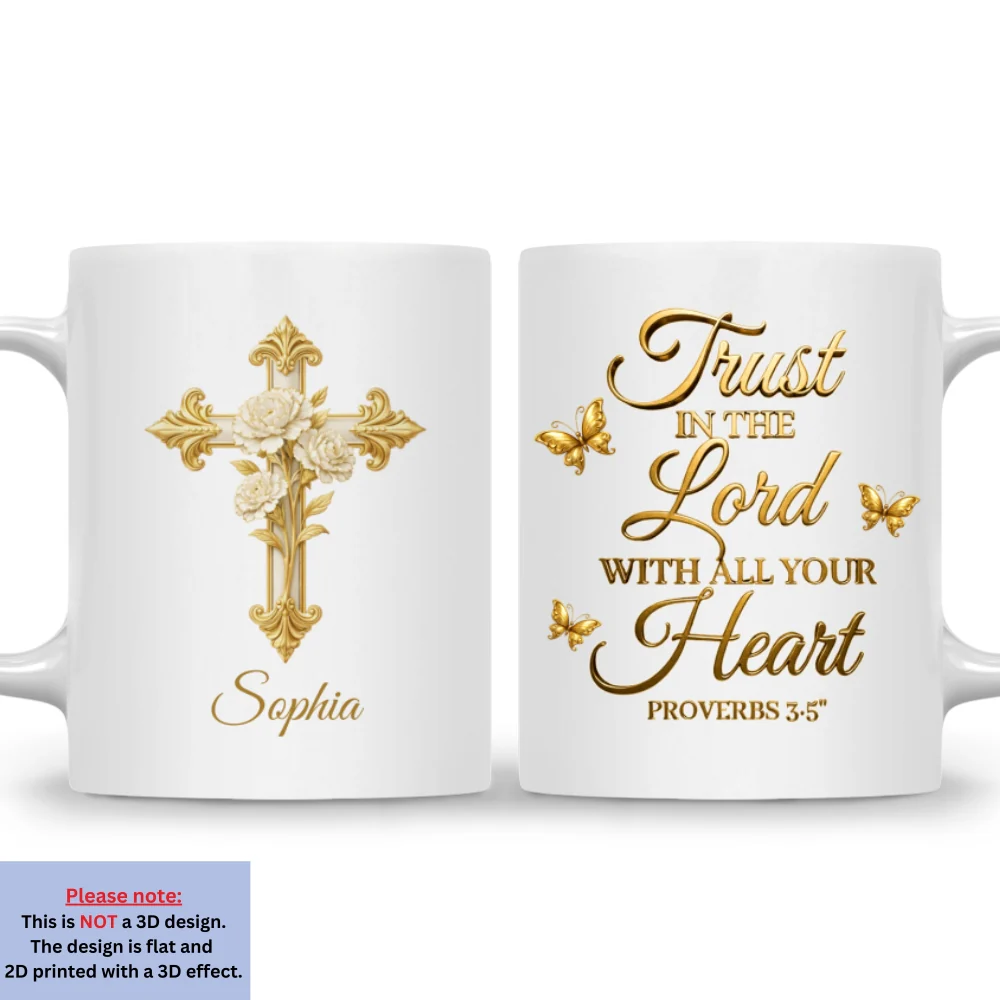 Trust In The Lord - Personalized Custom Coffee Mug - Image 7
