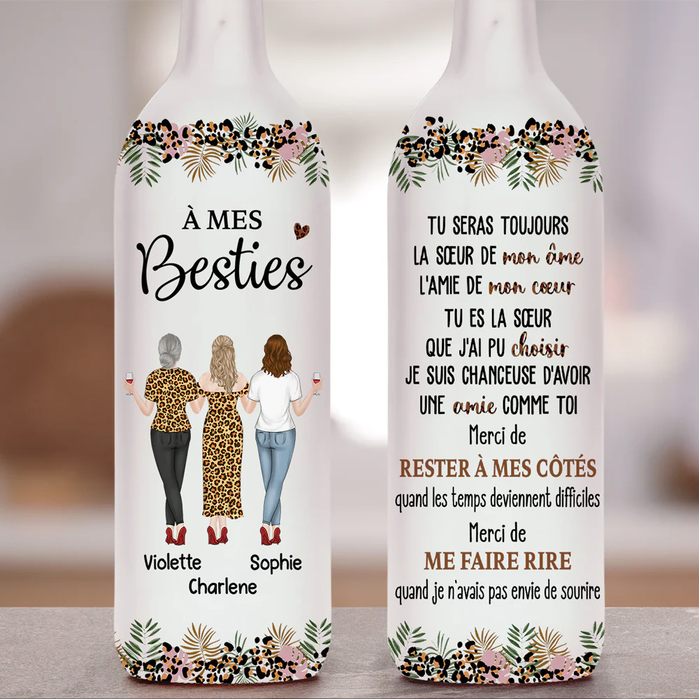 Tu Es Ma Sœur D’âme – Lampe Bouteille Personnalisée - Image 4
