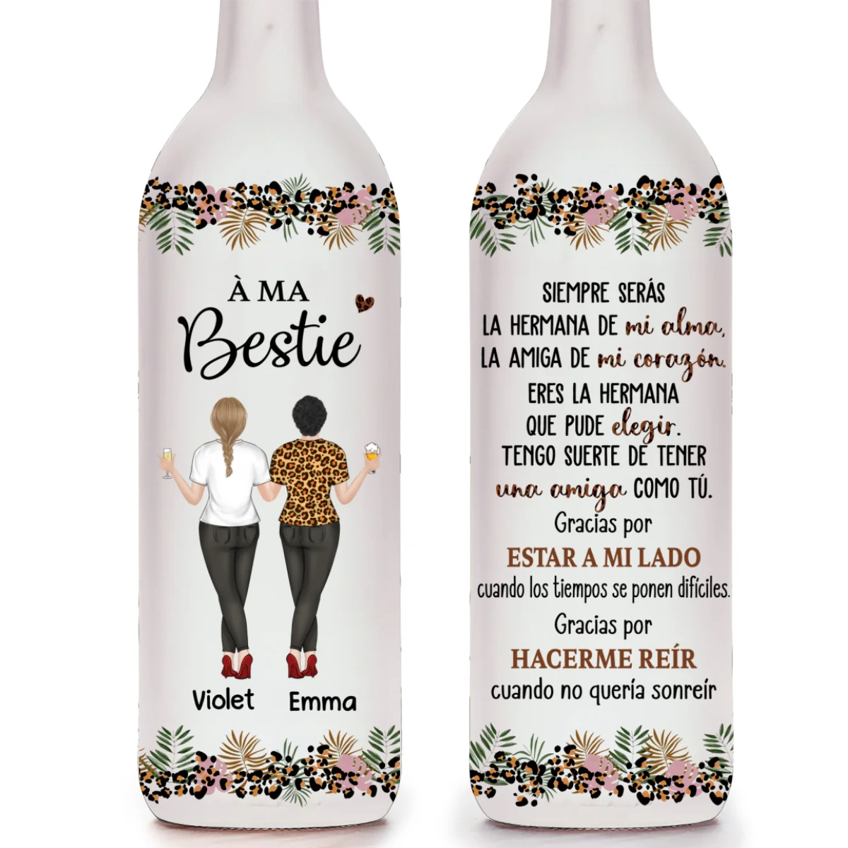 Tu Es Ma Sœur D’âme – Lampe Bouteille Personnalisée - Image 7