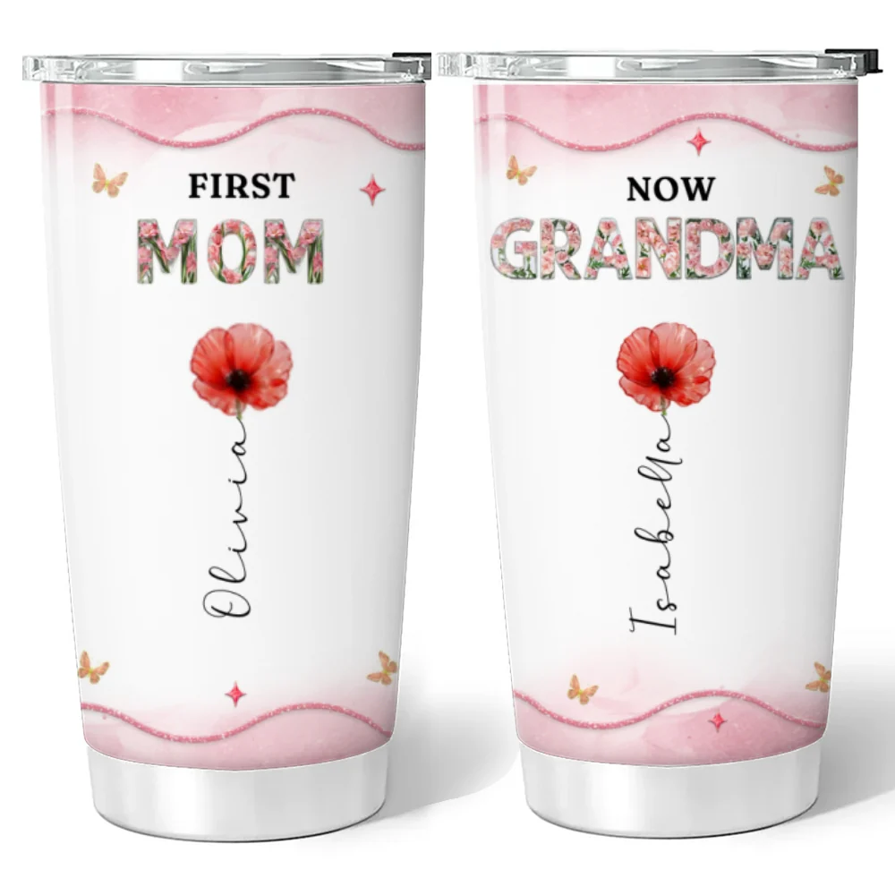 Blessed To Be Mom Grandma - Personalized Custom Tumbler - Image 7