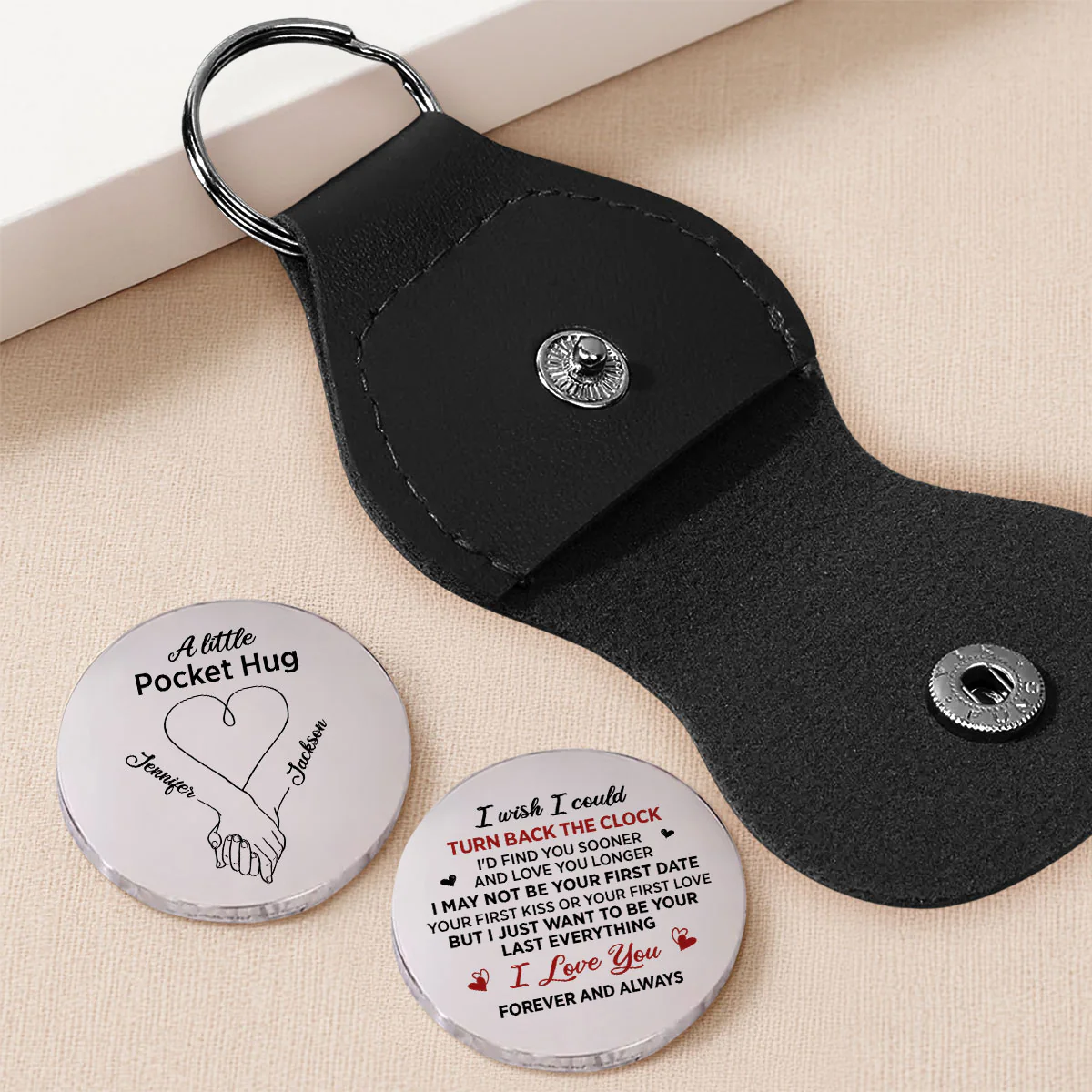 Turn Back The Clock - Personalized Custom Pocket Hug - Image 3