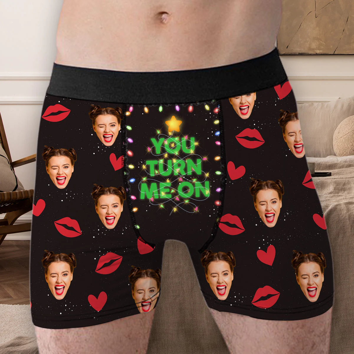 Turn Me On - Personalized Photo Men's Boxer Briefs - Image 4
