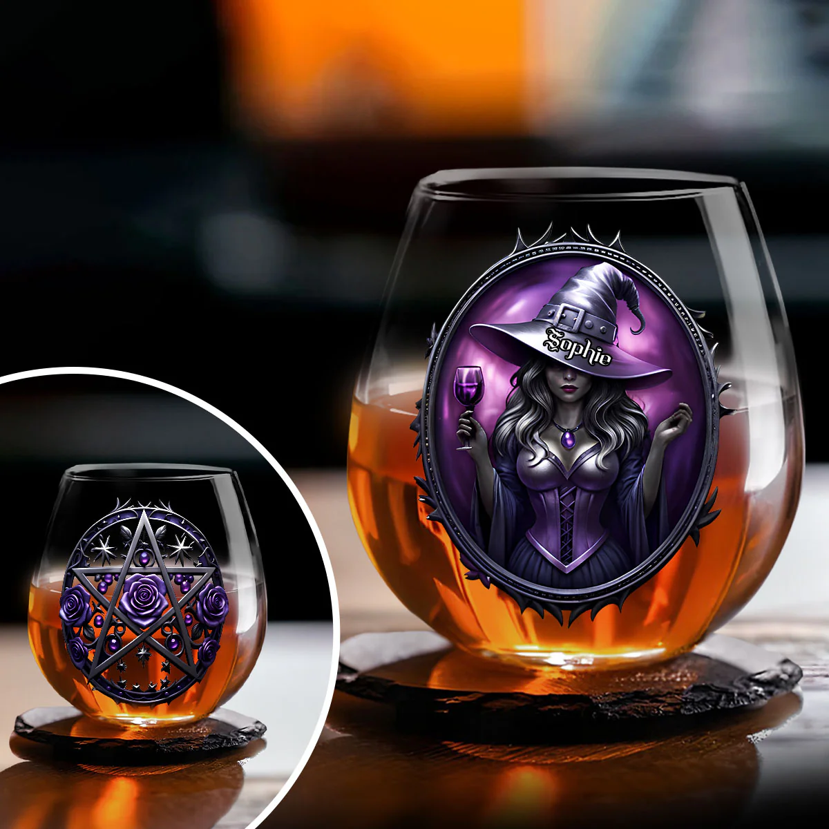 Twinning With My Bestie - Personalized Custom Wine Glass - Image 2