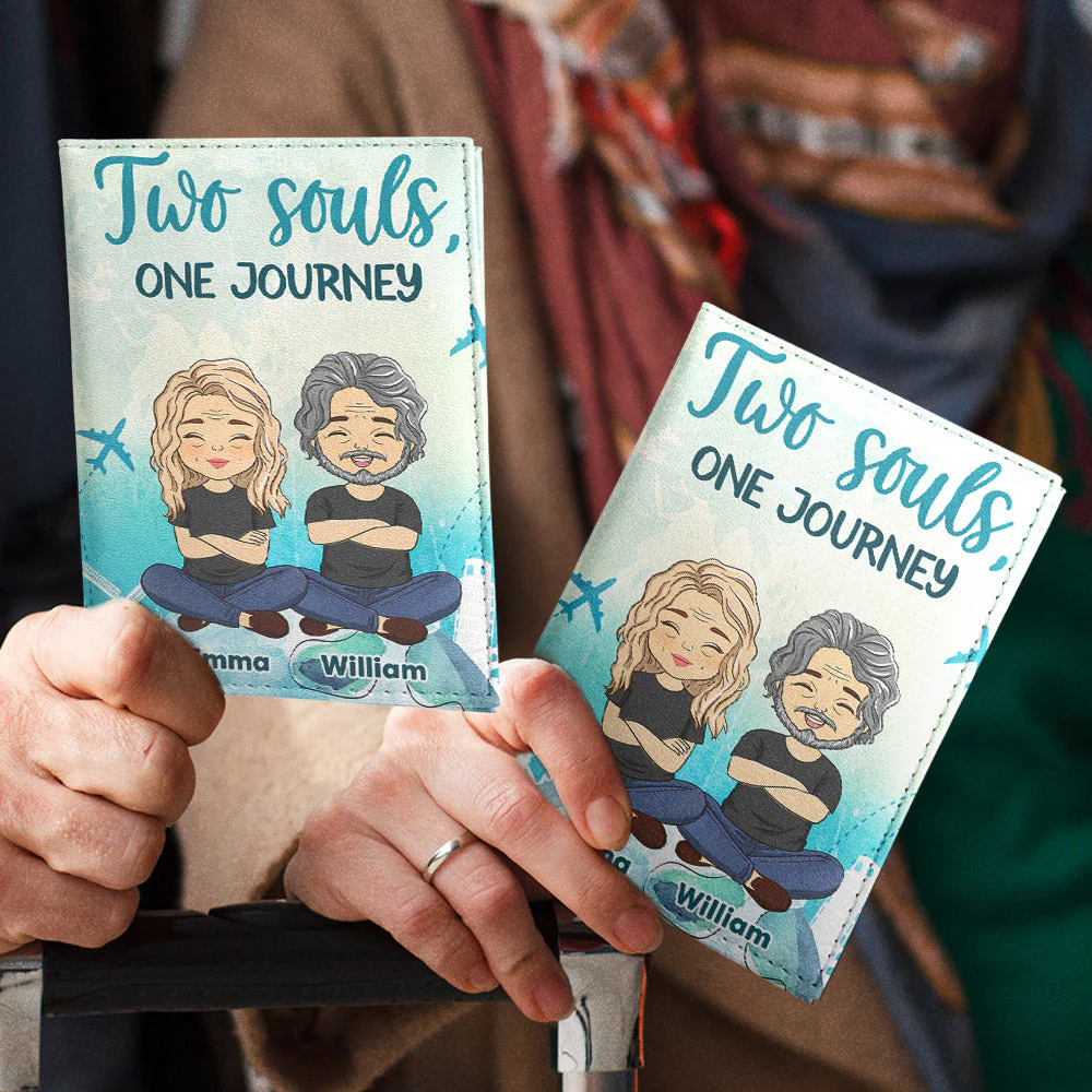 Two Souls, One Journey - Personalized Custom Passport Cover - Image 4