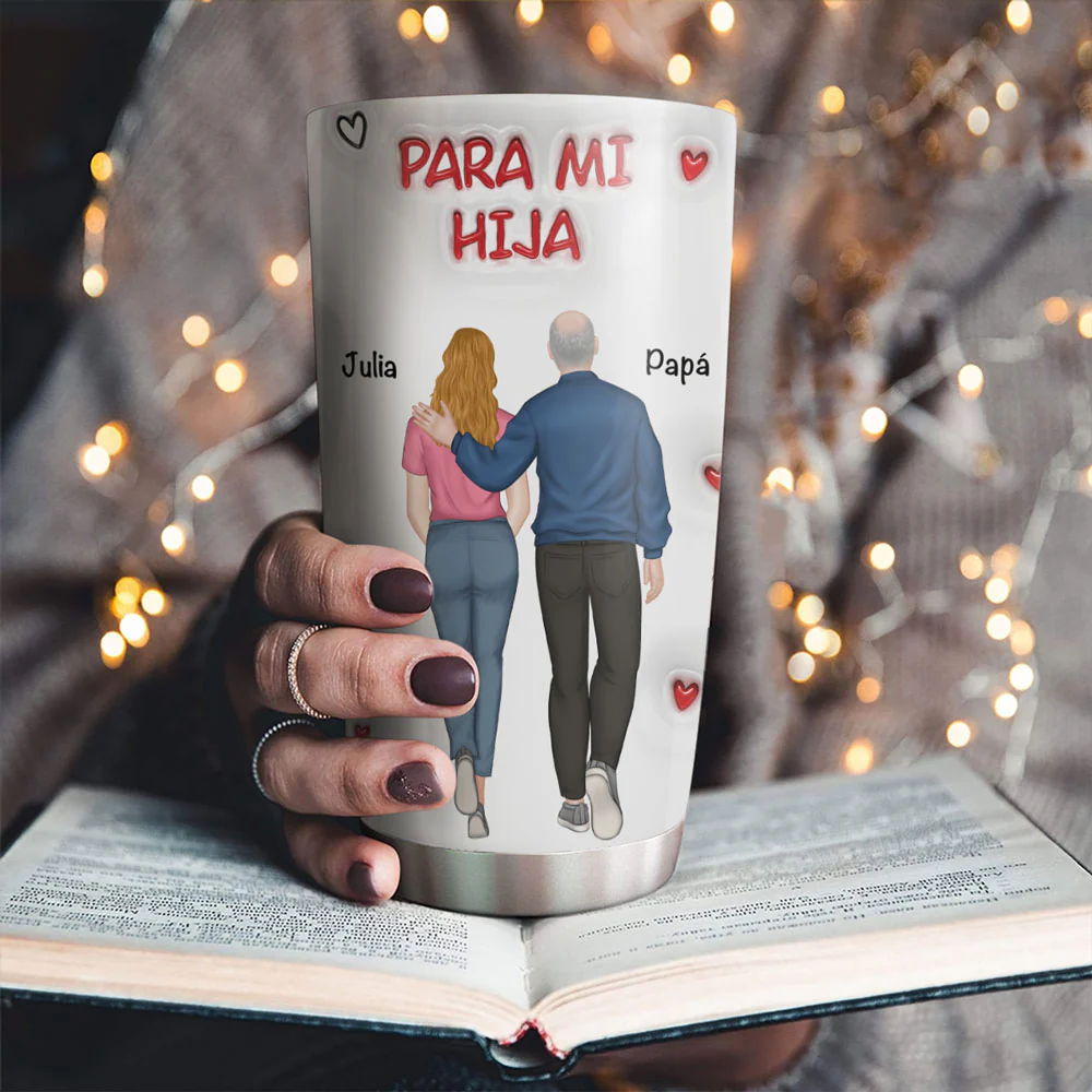Un Abrazo de Papá - Vaso 3D Personalizado Efecto Inflado - Image 5
