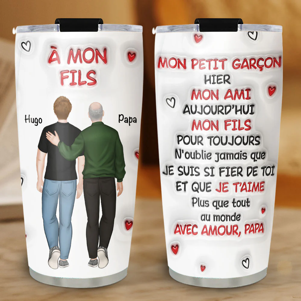 Un Câlin de Papa - Gobelet 3D Personnalisé - Image 2