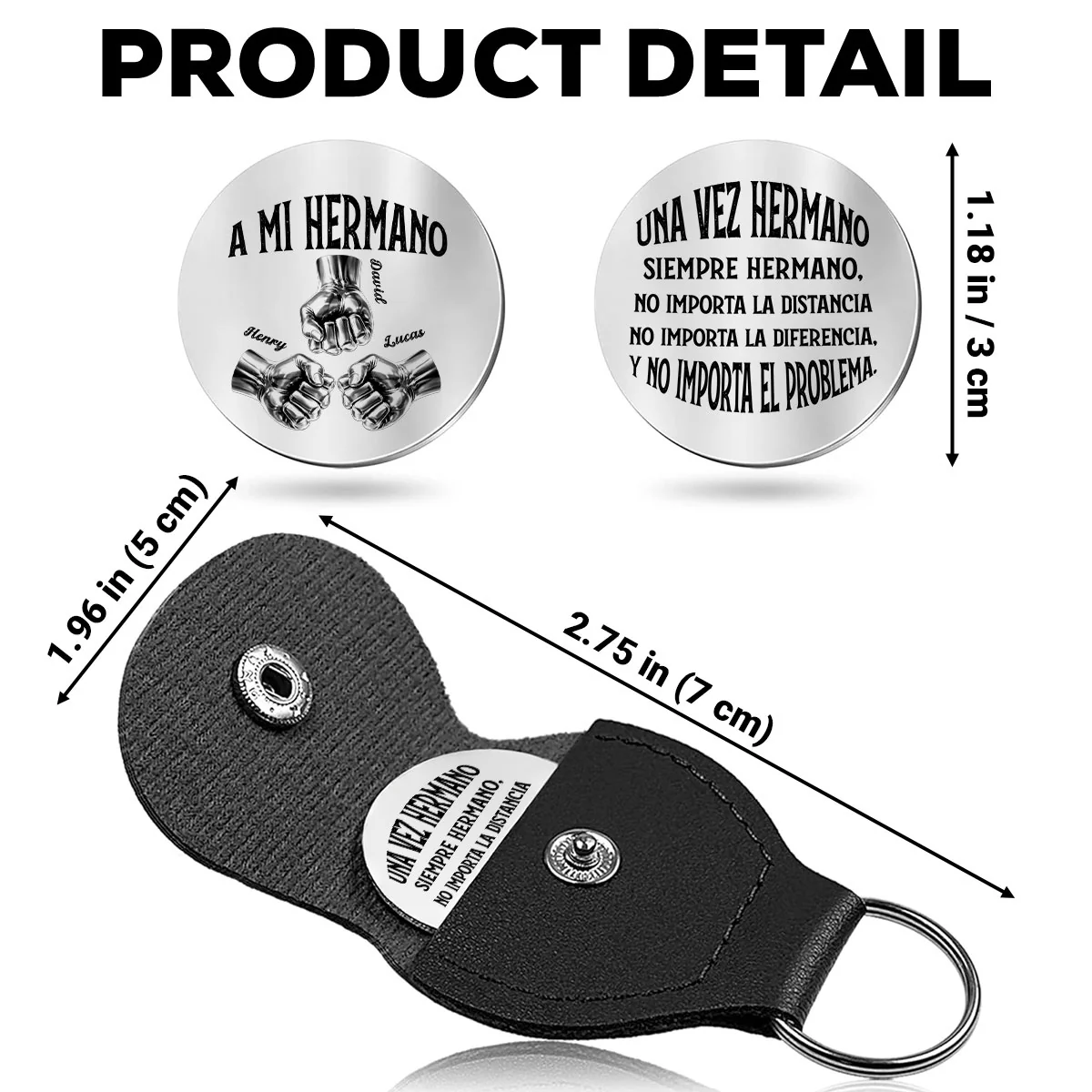 Una Vez Hermano, Siempre Hermano – Abrazador De Bolsillo Personalizado - Image 5