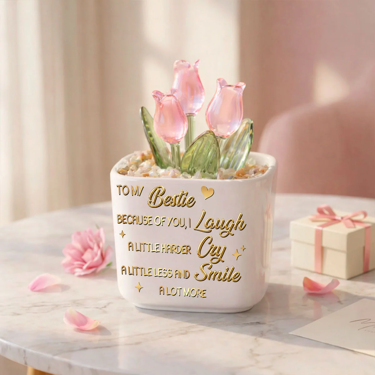 Unbiologica Sister - Personalized Custom Glass Everlasting Tulips - Image 5