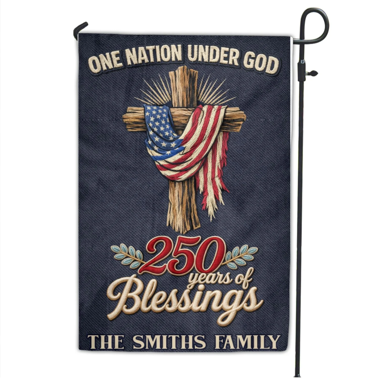 Under Blessings Of God - Personalized 3D Effect Custom Flag - Image 6