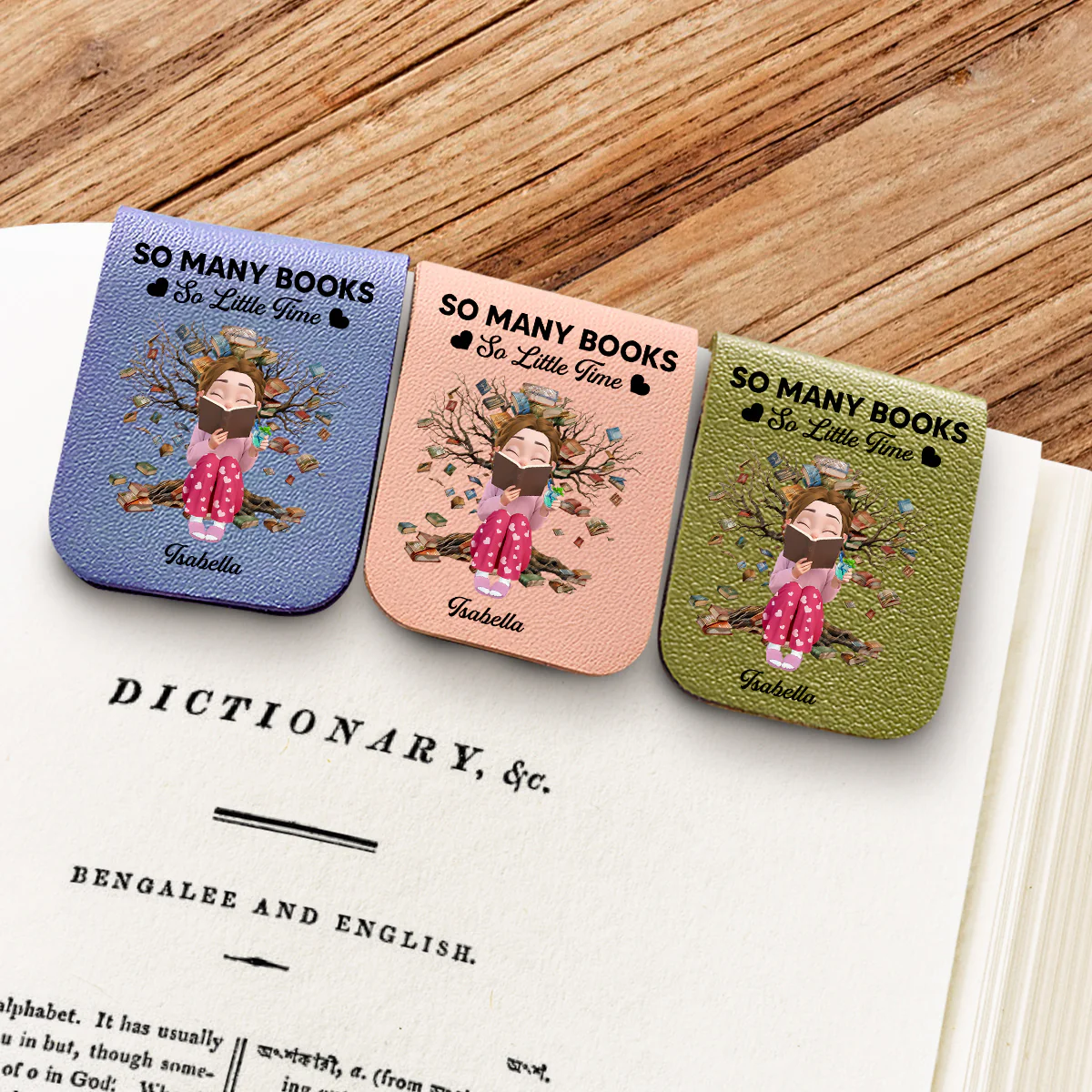 Under The Book Tree - Personalized Custom Leather Bookmark