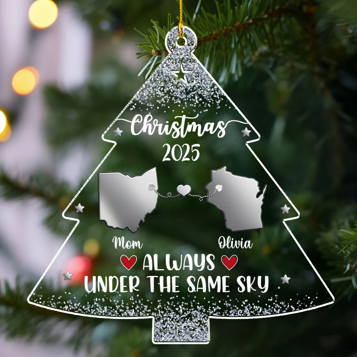 Under The Same Sky - Personalized Custom Acrylic Ornament - Image 4