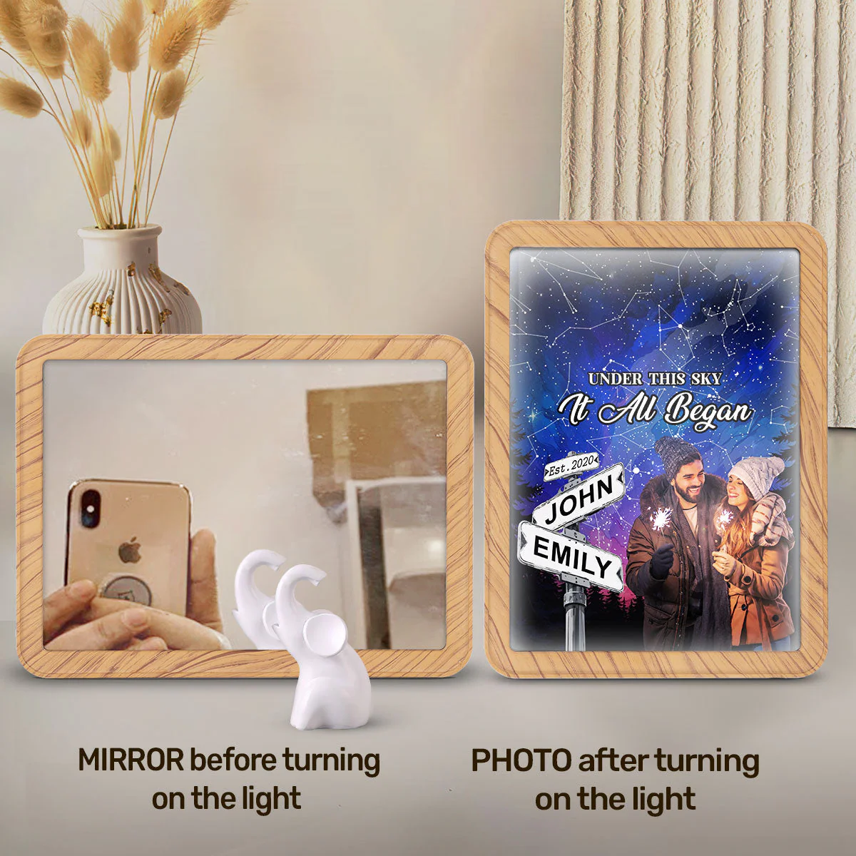 Under The Sky It All Began - Personalized Custom Magic Mirror - Image 4