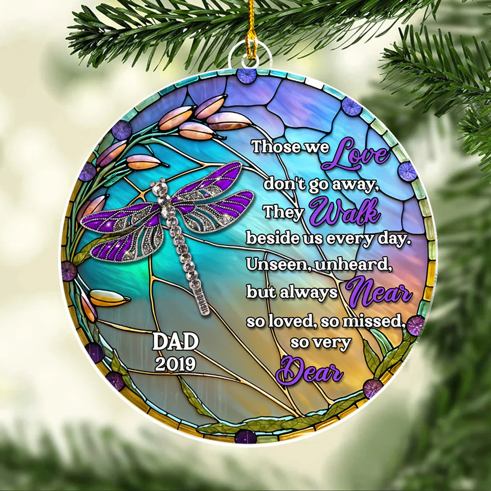 Unseen Unheard But Always Near - Personalized Custom Acrylic Ornament - Image 2