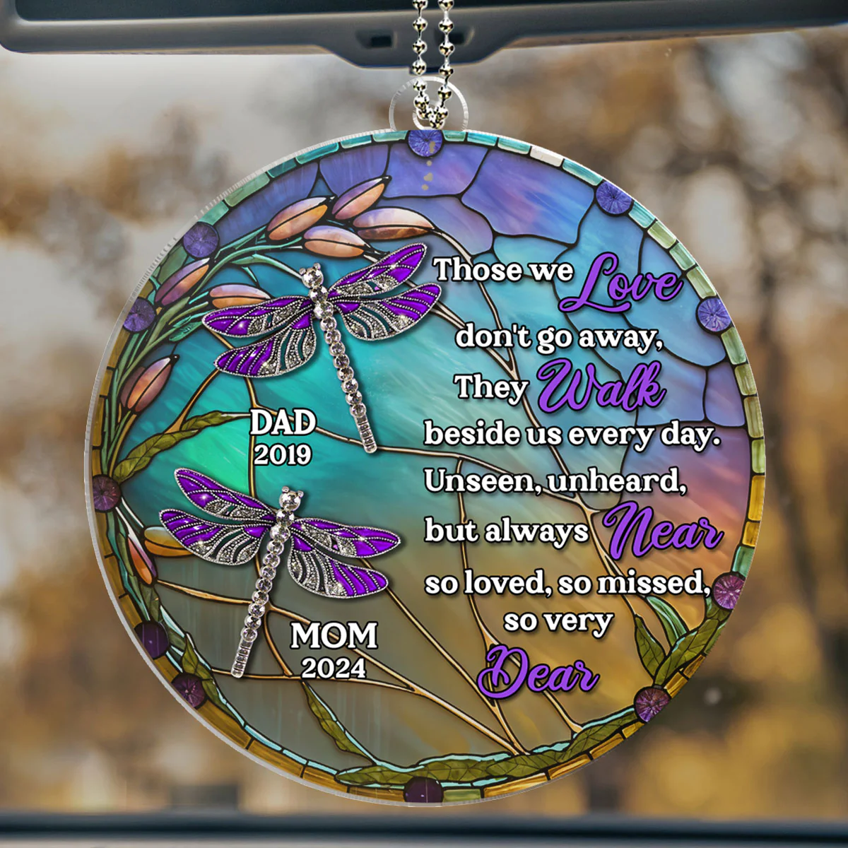 Unseen Unheard But Always Near - Personalized Custom Car Ornament - Image 2