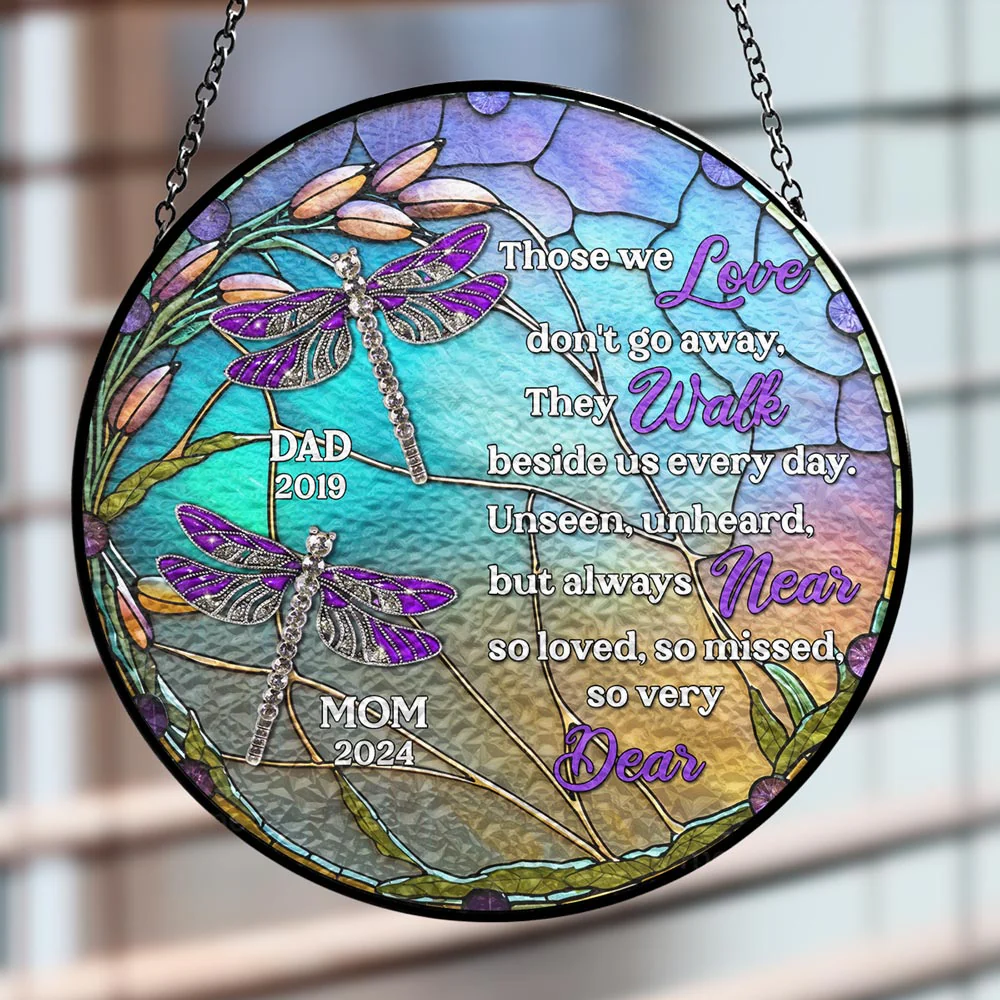 Unseen Unheard But Always Near - Personalized Custom Window Hanging Suncatcher - Image 2