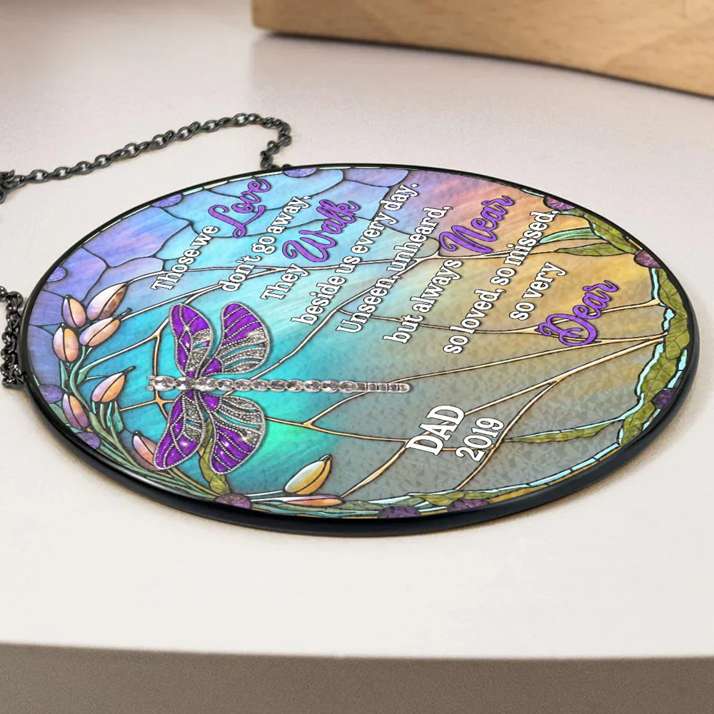 Unseen Unheard But Always Near - Personalized Custom Window Hanging Suncatcher - Image 3