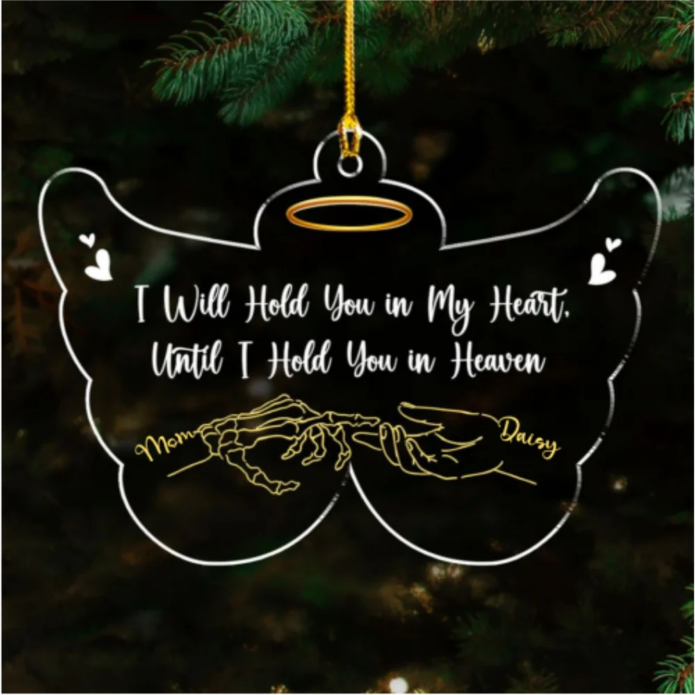 Until I Hold Your Hand In Heaven - Personalized Custom Acrylic Ornament - Image 5