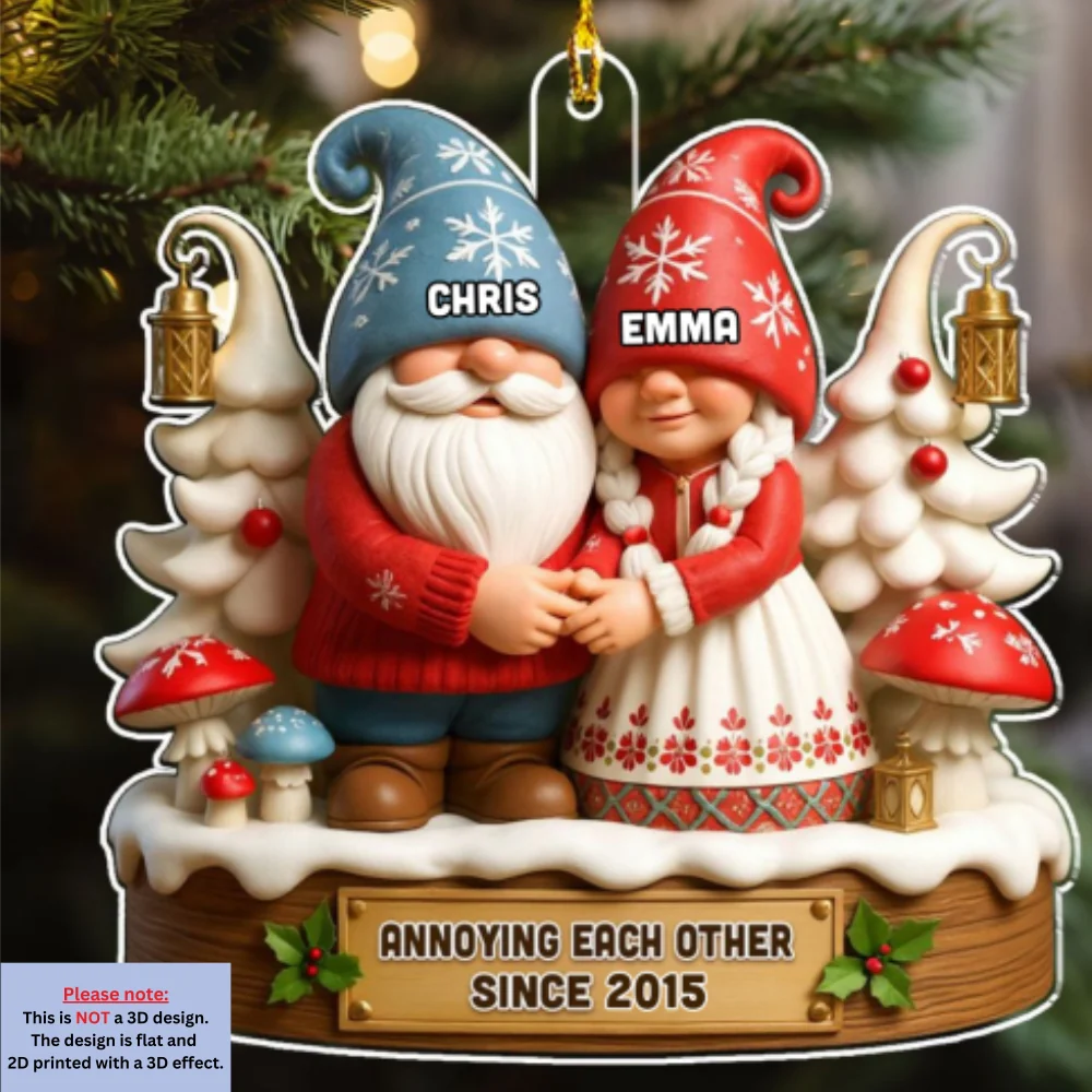Until Our Hair Turns White - Personalized Custom 3D Effect Acrylic Ornament - Image 7