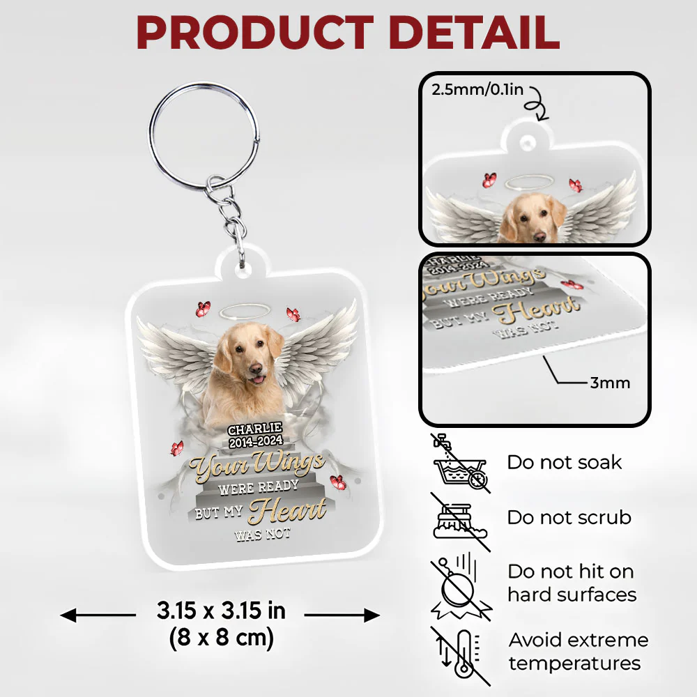 Until We Meet Again - Personalized Custom Acrylic Keychain - Image 5