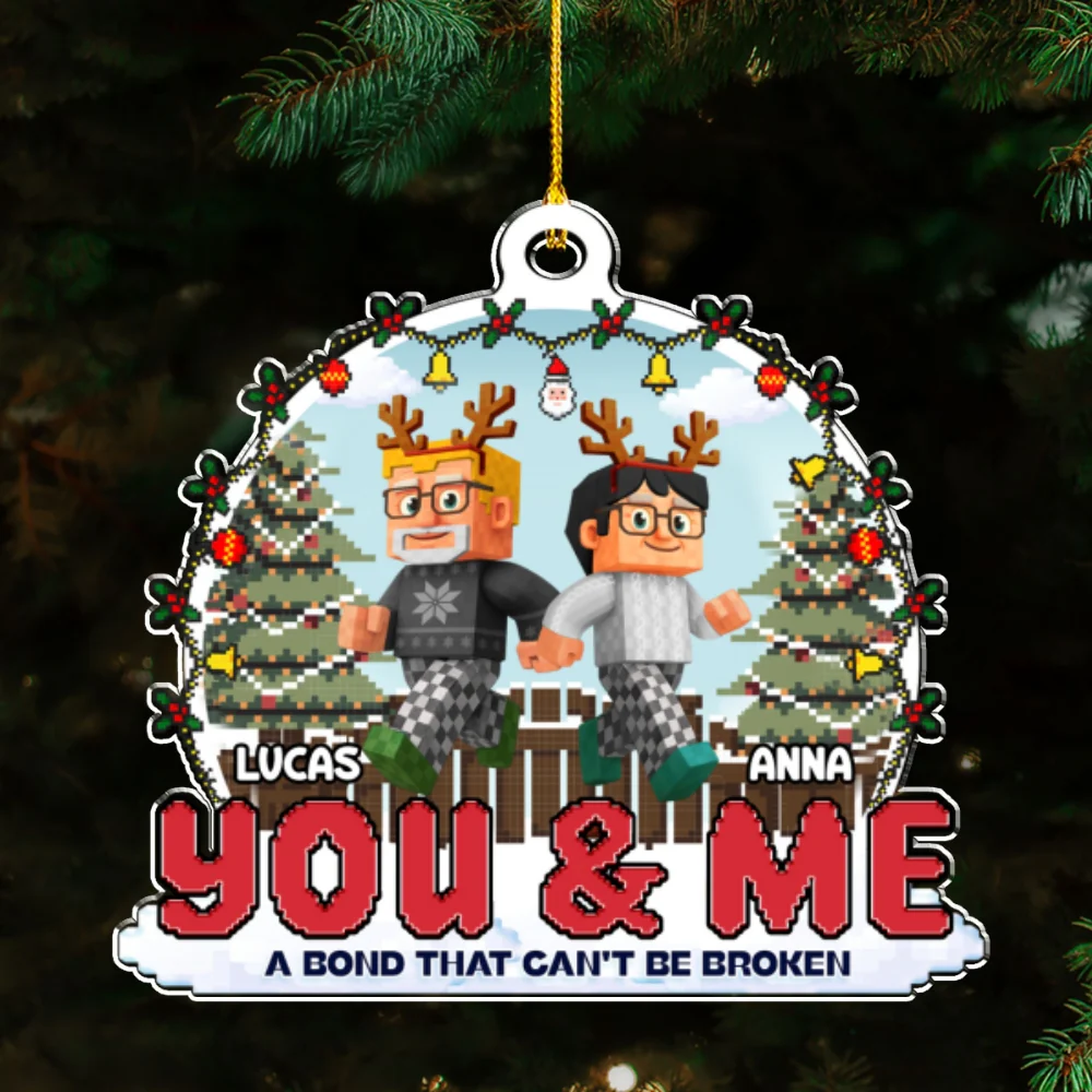 Us Against The World - Personalized Custom Acrylic Ornament - Image 6