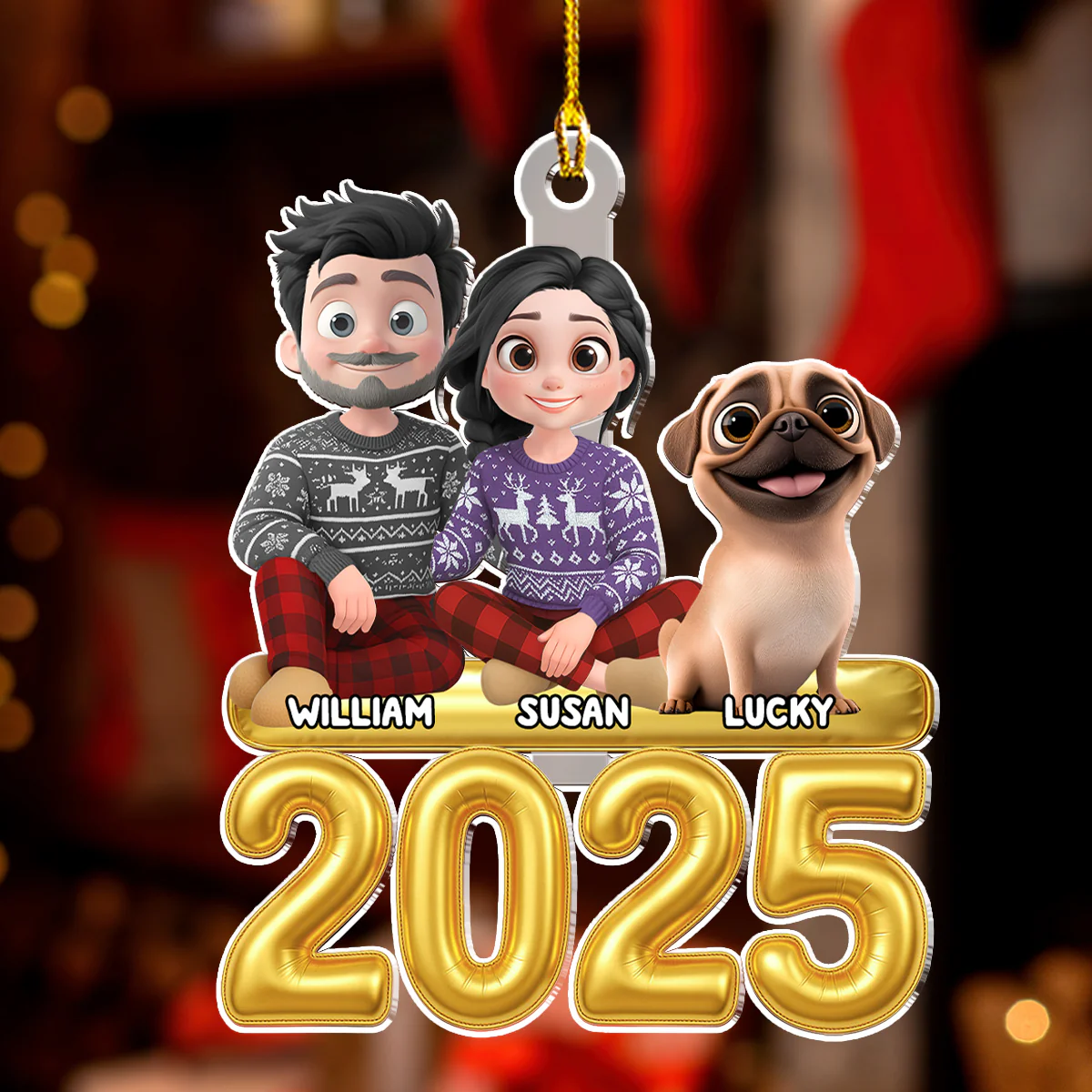Us And Our Children - Personalized Custom Acrylic Ornament - Image 2
