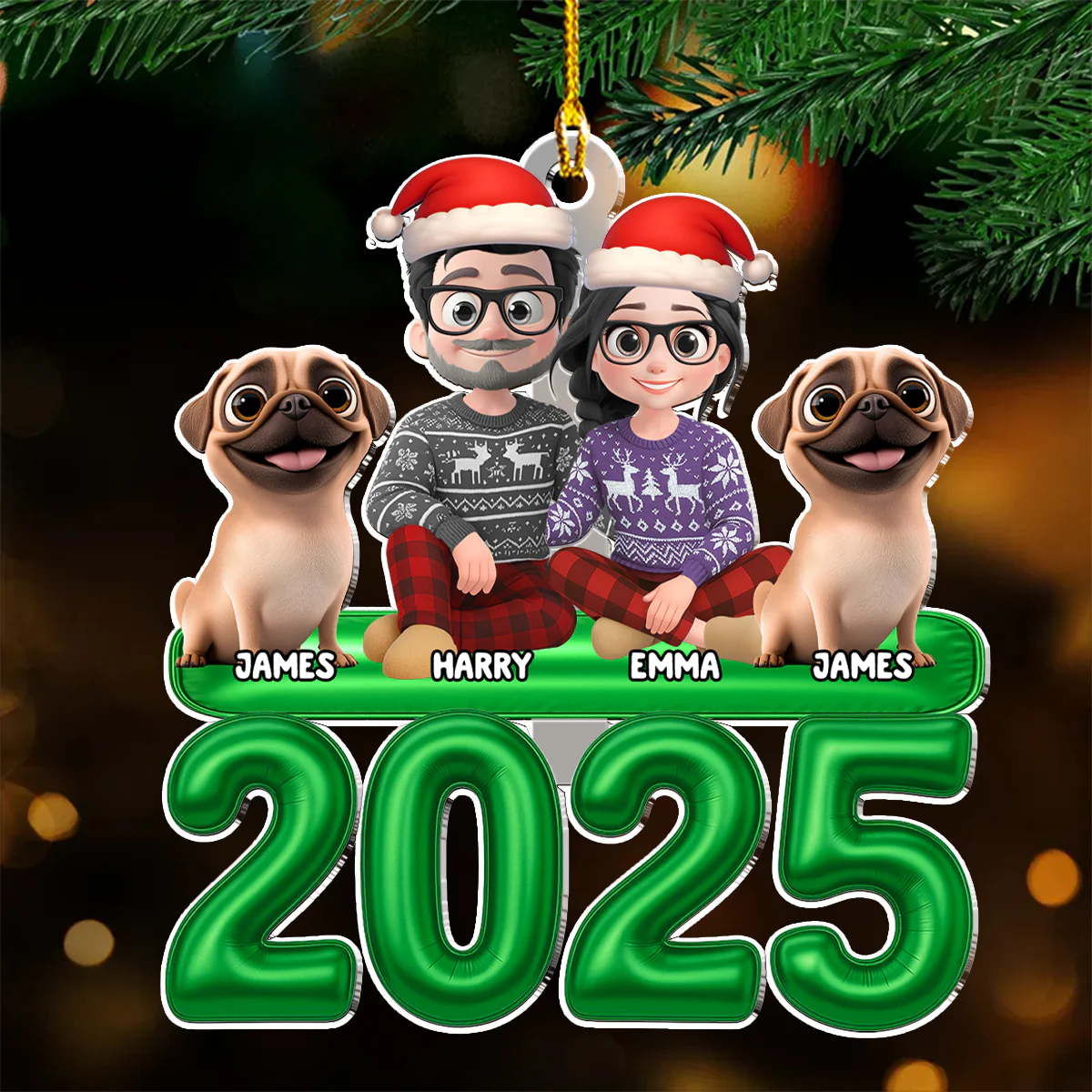 Us And Our Children - Personalized Custom Acrylic Ornament - Image 4