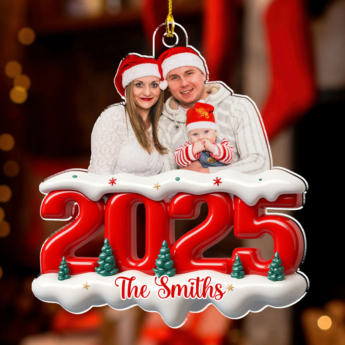 Us Forever Now - Personalized Custom 3D Effect Acrylic Ornament - Image 3