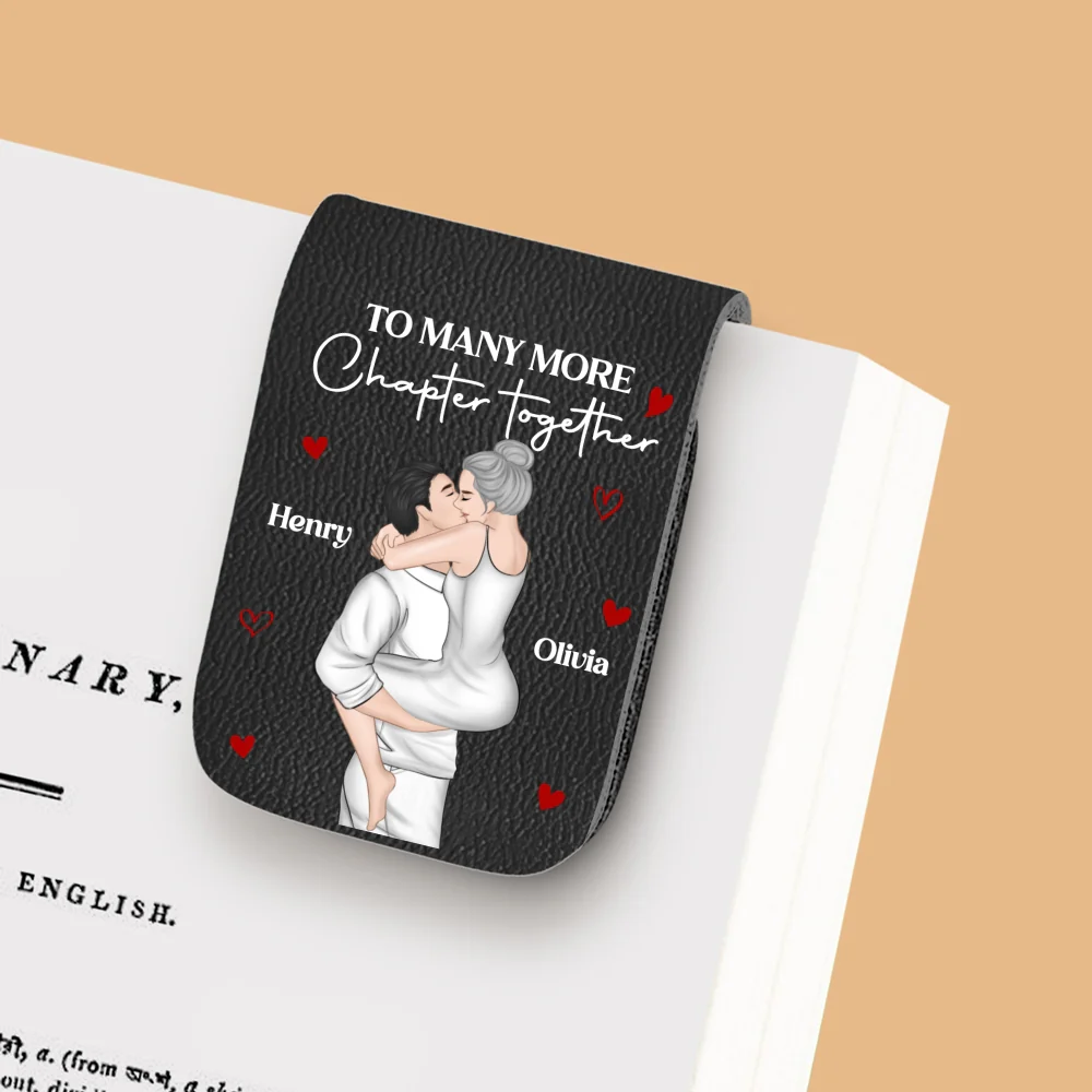 Us With More Chapter - Personalized Custom Leather Bookmark - Image 10