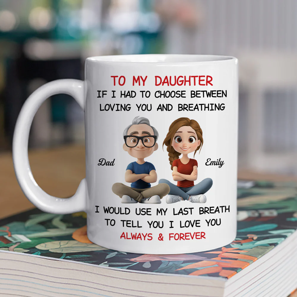 Using My Last Breath To Tell You I Love You - Personalized Custom Mug - Image 2
