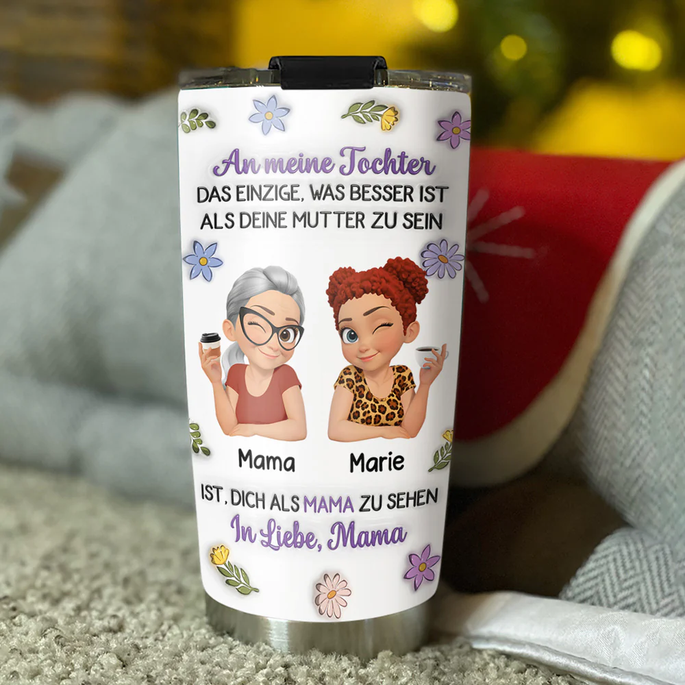 Verbundene Cartoonfiguren - Personalisierter Tumbler mit 3D-Aufblaseffekt - Image 3